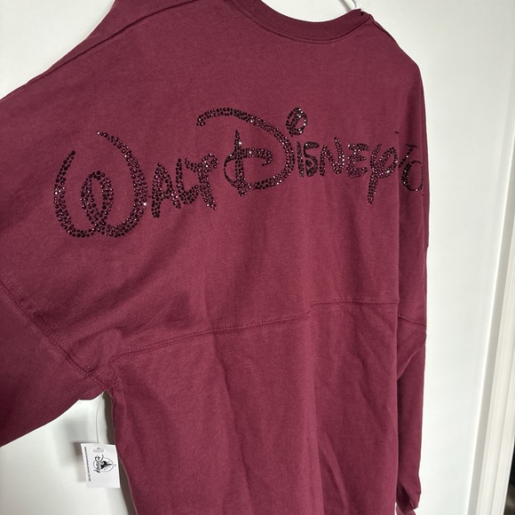 Disney Tops - Disney Parks 2026 Burgundy Glitter Spirit Jersey, new with tags